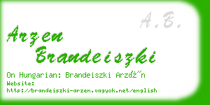 arzen brandeiszki business card